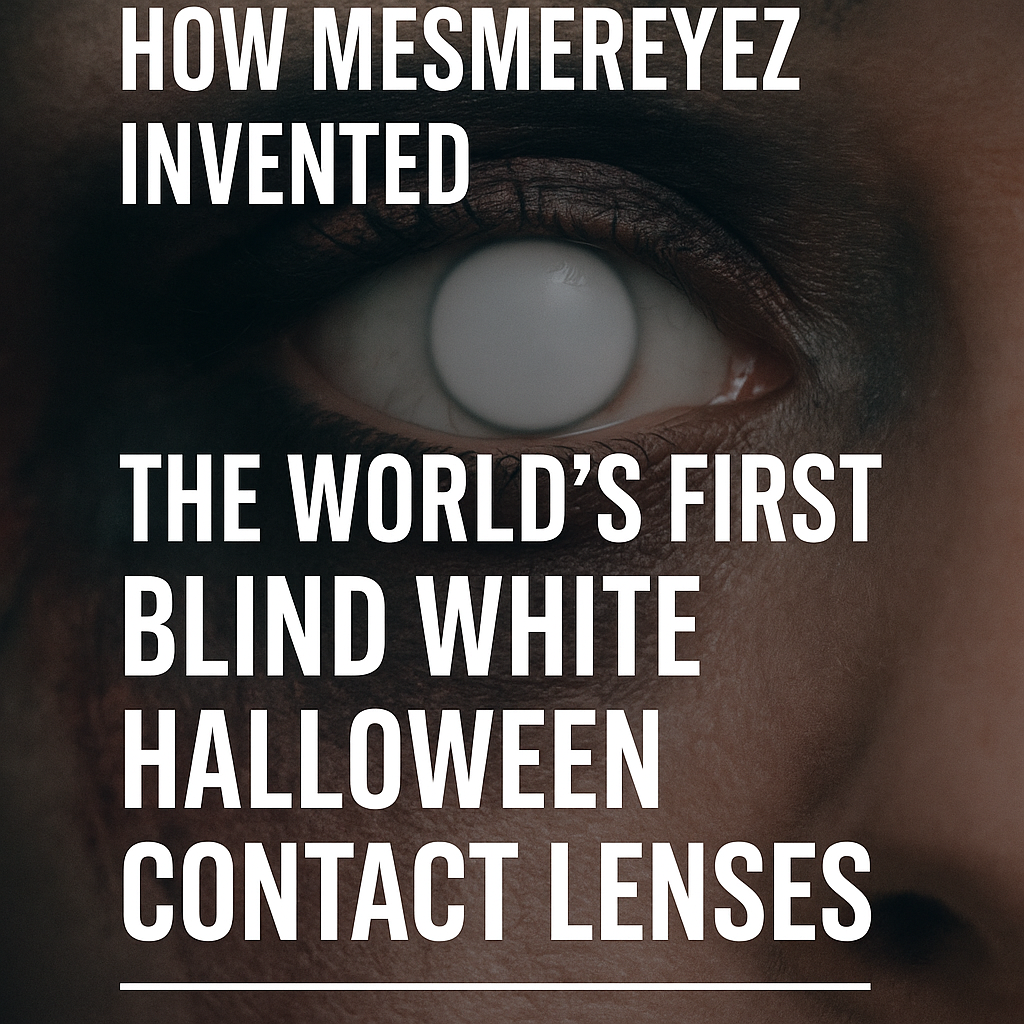 How MesmerEyez Invented the World’s First Blind White Halloween Contact Lenses